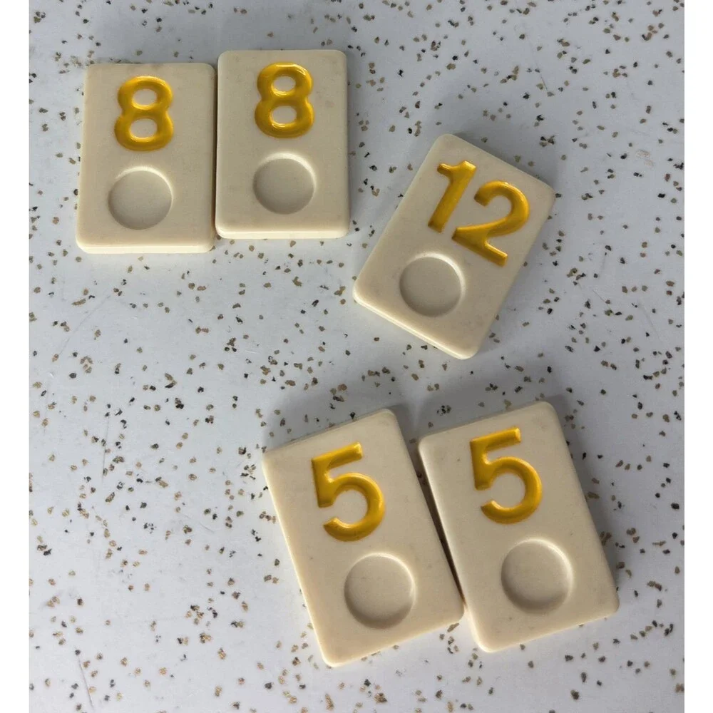 Rummikub Game Replacement Tiles Black Blue Yellow Red - Incomplete Set 104 Tiles